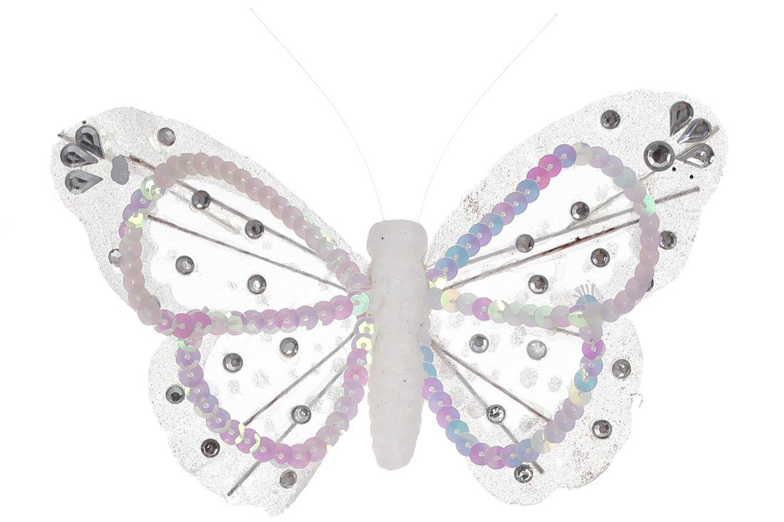 Декоративная бабочка на клипсе BonaDi Белый (117-900)