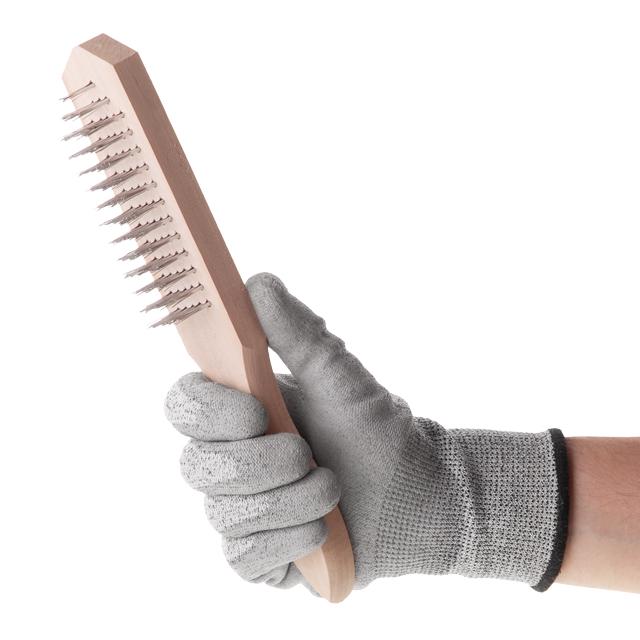 Щетка ручная 5-рядная корпус из дерева/стальной проволоки - фото 5