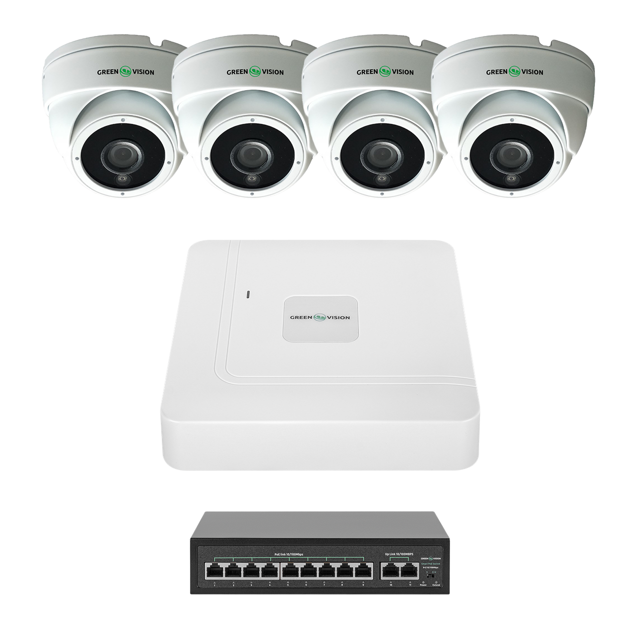 Комплект видеонаблюдения на 4 камеры GV-IP-K-W99/4 4MP Комплект видеонаблюдения на 4 камеры GV-IP-K-W99/4 4MP