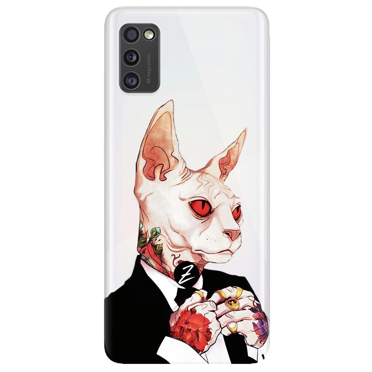 Силиконовый чехол Zorrov для Samsung Galaxy A41 - Mister cat (14120040103089012)