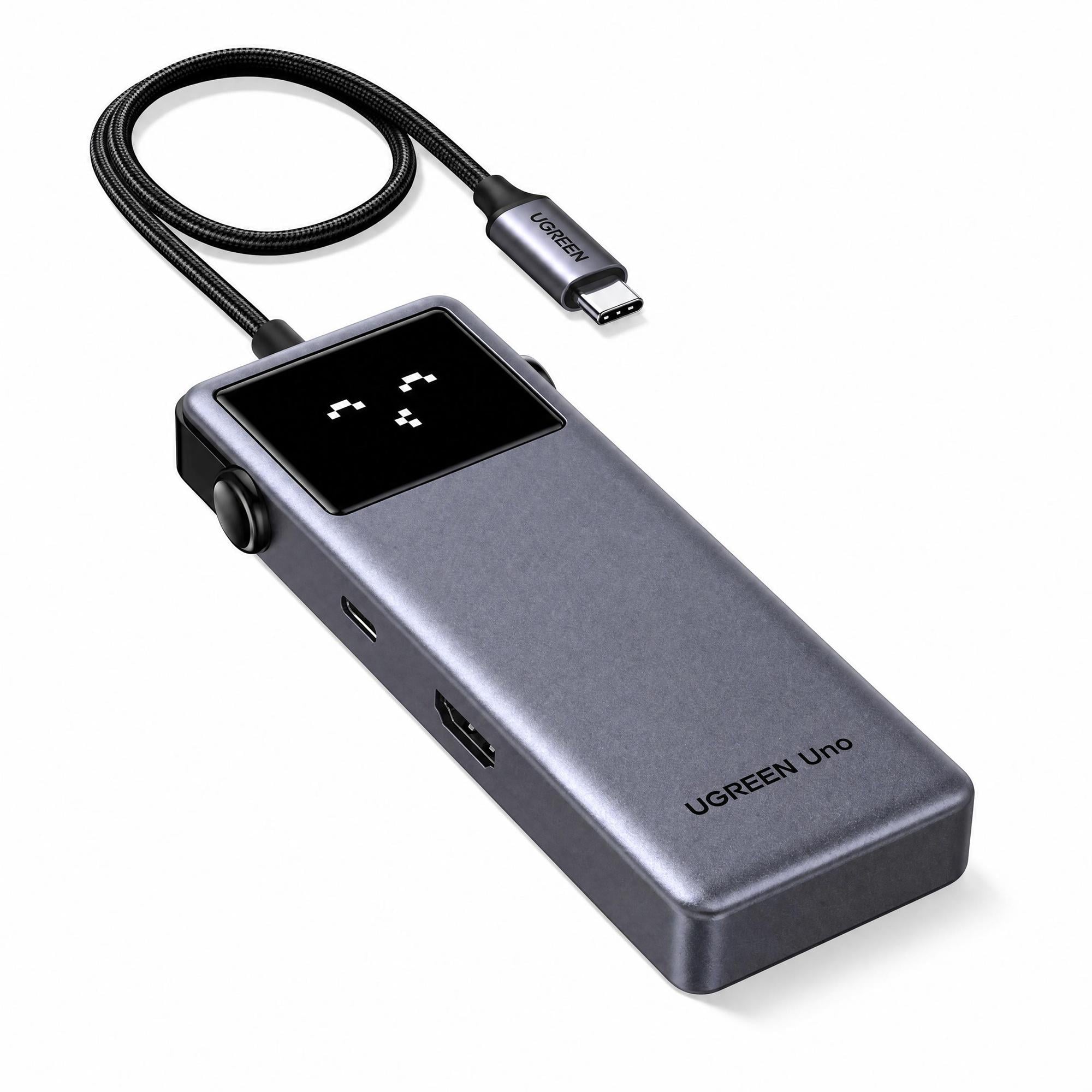 Хаб UGREEN Uno CM888 USB HDMI 4K 60 Гц PD 100 Вт Серый (75177)