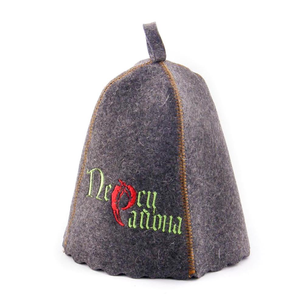 Банная шапка Luxyart "Перец района" натуральный войлок Серый (LA-236)