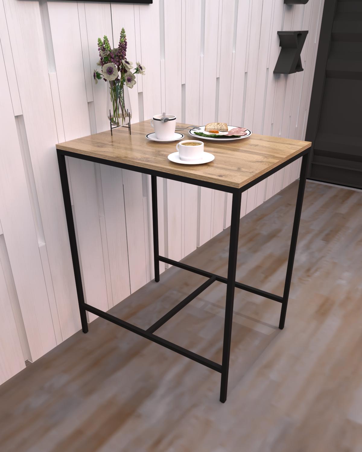 Стол полубарный EcoLoft Кафео DSP-1404-1 в стиле лофт Дуб Аппалачи (32362398)