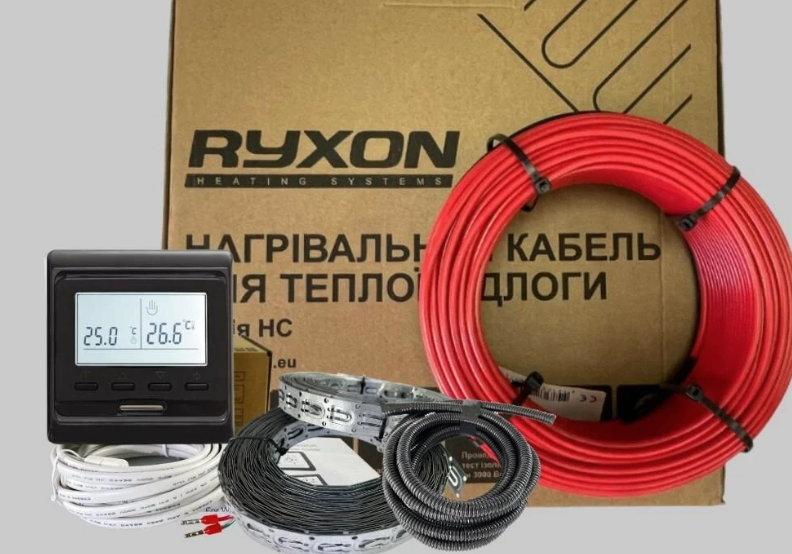 Тепла підлога RYXON HC20 з програмованим терморегулятором 1,0-1,3 м2 200 Вт Чорний (51380)