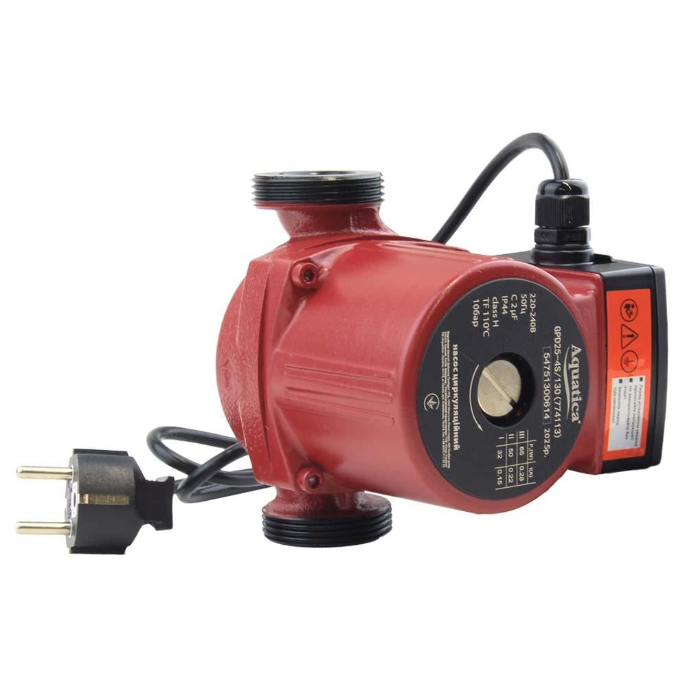 Насос циркуляційний Aquatica 65 Вт H 4 м Q 63 л/хв та гайки 1″ (774113)