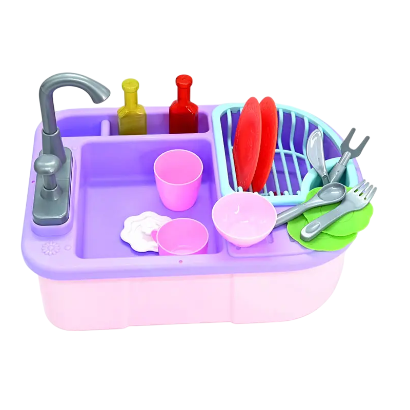 Игровая мойка насос/наклейки/посуда Purple (151187)