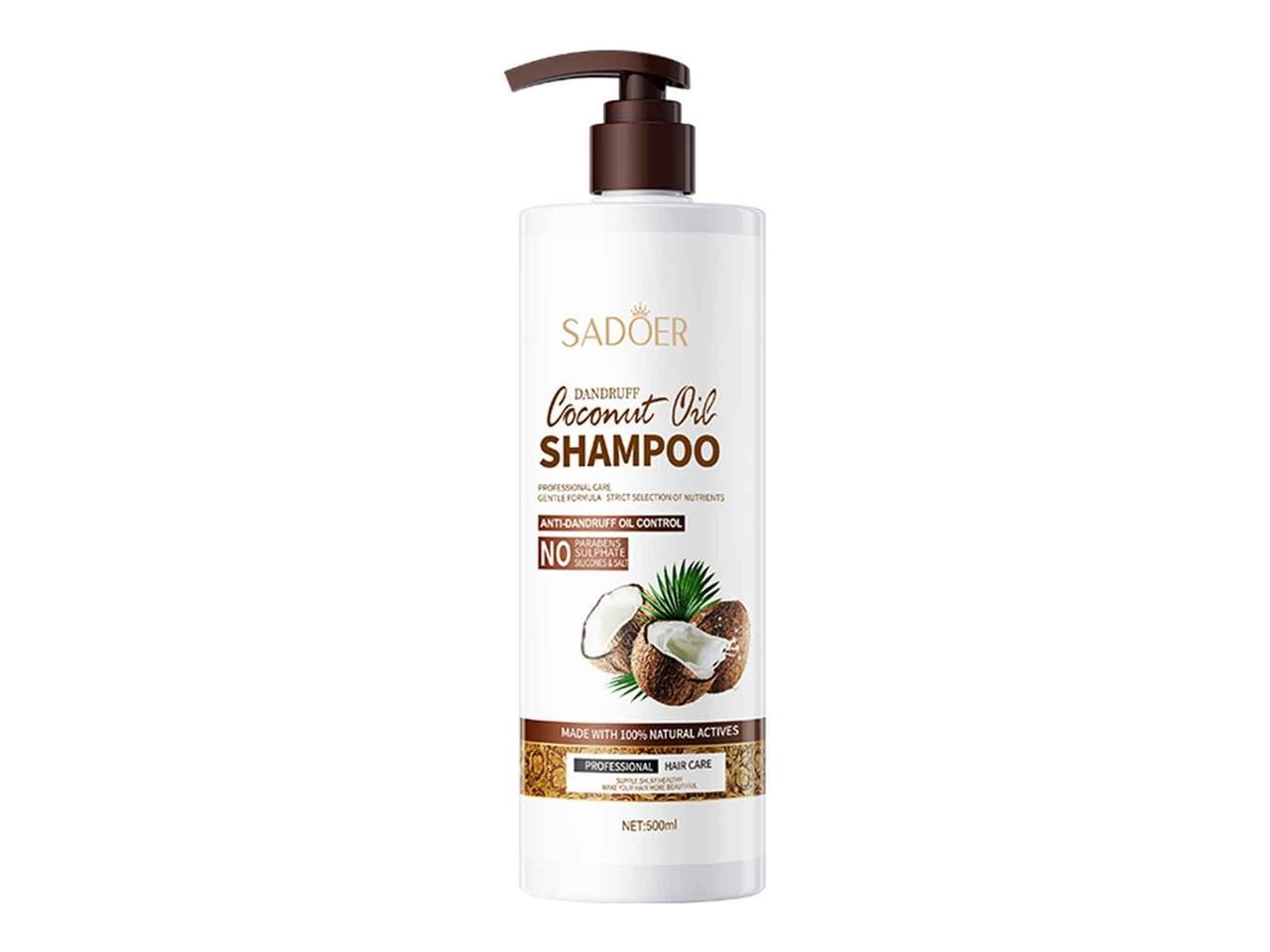 Шампунь для волосся SADOER з екстрактом кокосової олії для нормального і сухого 500 мл (6976068956051)