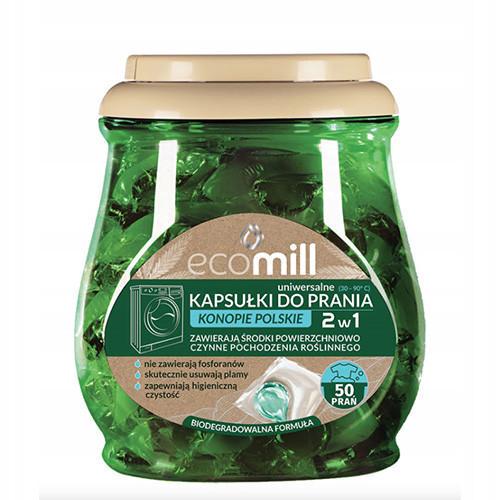 Капсули для прання універсальні Eco MILL Конопля польська 2в1 50 шт.