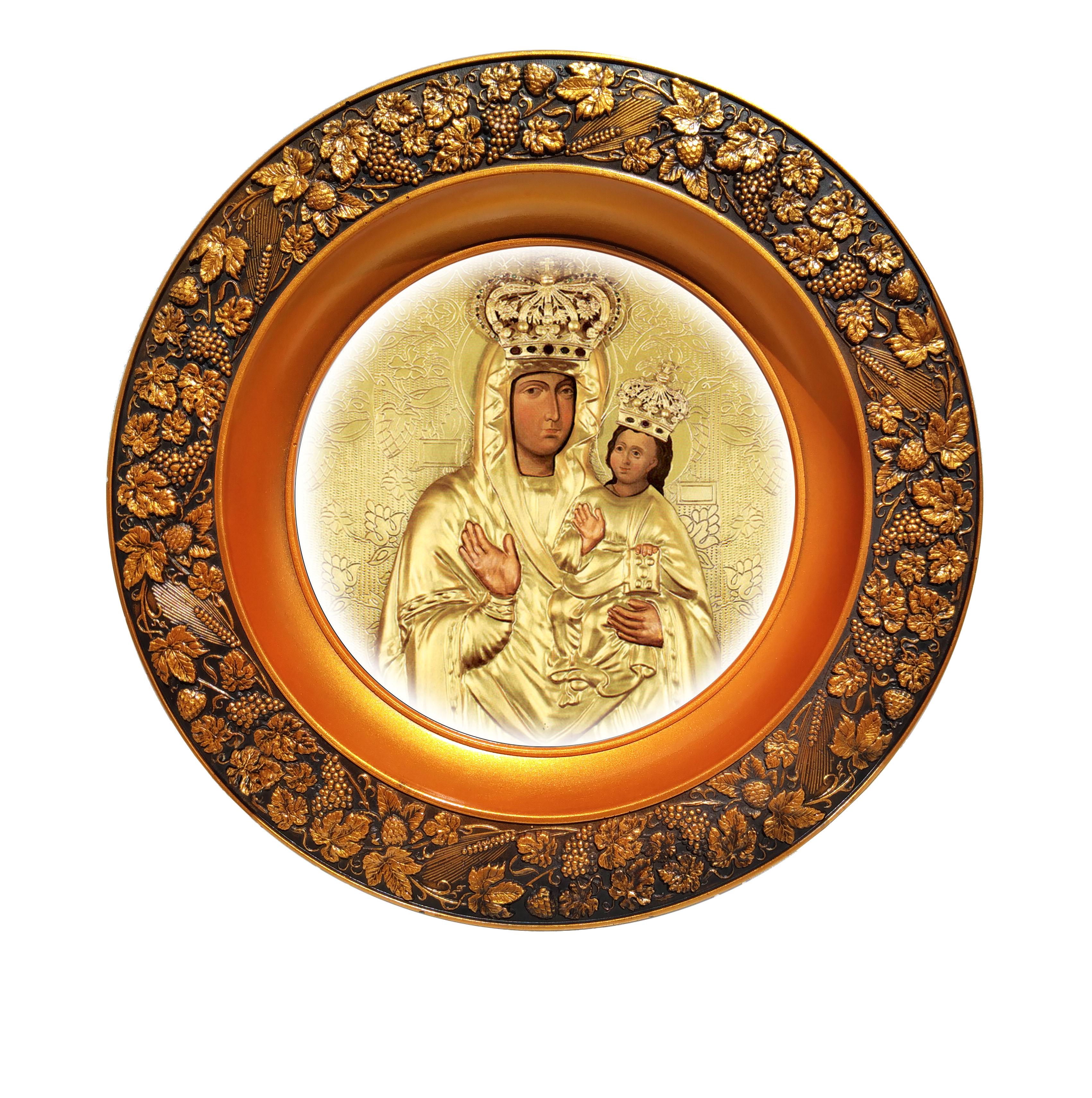 Тарілка декоративна Ікона Зарваницька Матір Божа 23 см (18822476)