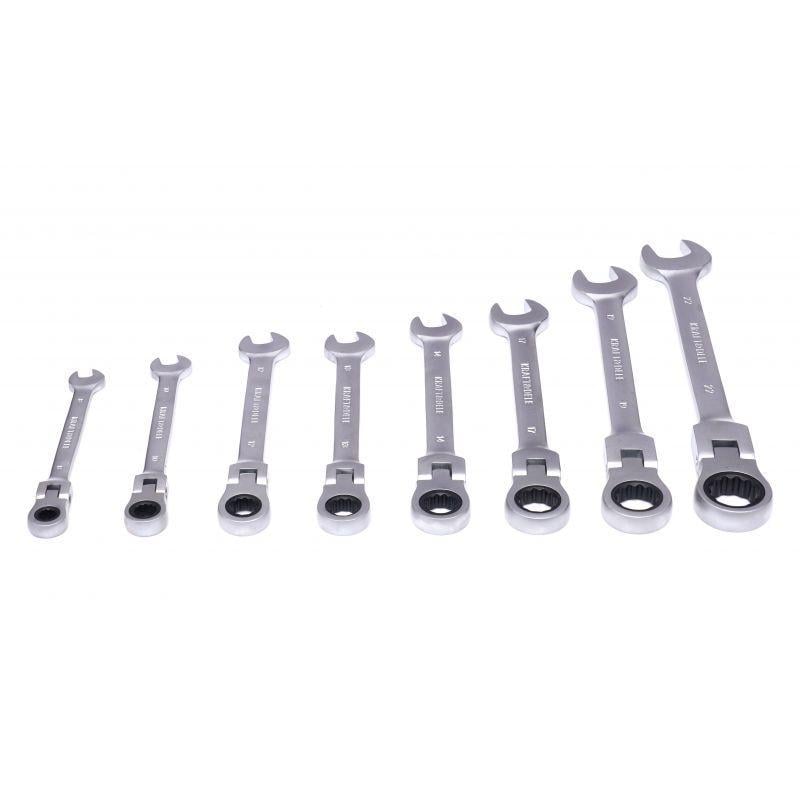 Набір ріжково-накидних ключів Kraft&Dele KD11302 8-22 мм 8 шт. - фото 6