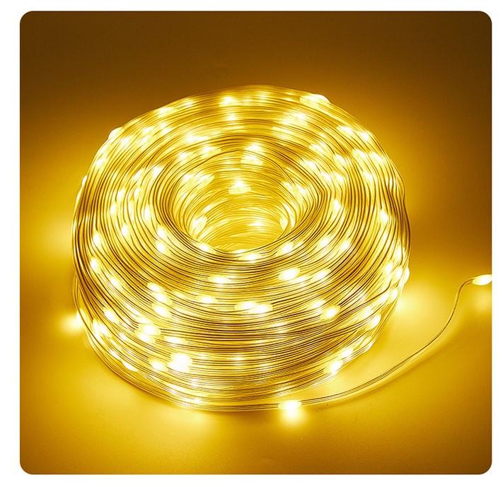 Гирлянда-лента уличная светодиодная 100 LED USB с пультом управления большие капли 10 м 8 режимов Белый (2368599244)