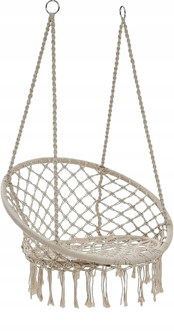 Садовое подвесное кресло-качеля Бохо GardenLine Beige до 150 кг Бежевый