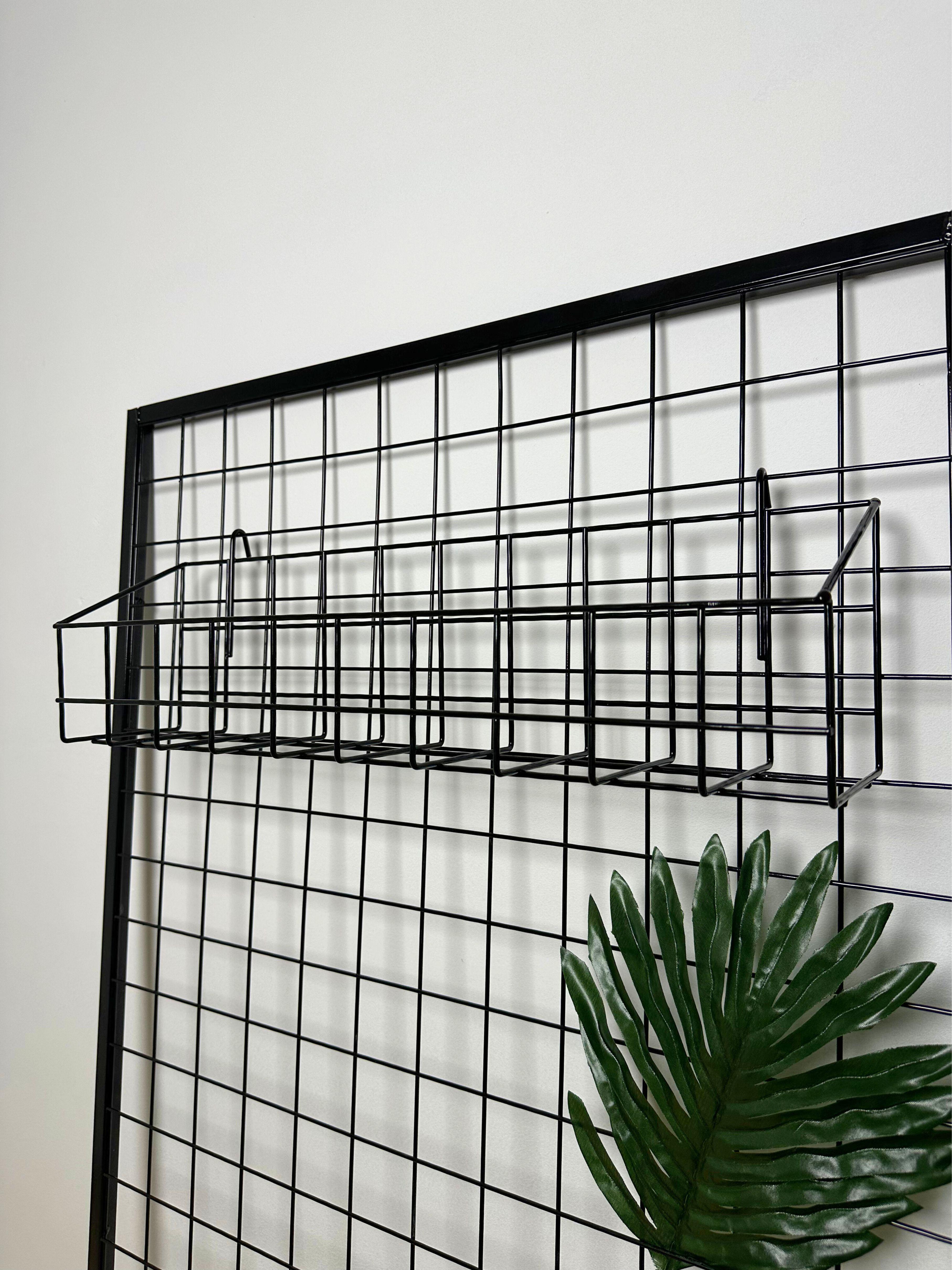 Корзина на сетку аксессуар для мудборда 50х10х8 см Черный (88368м)