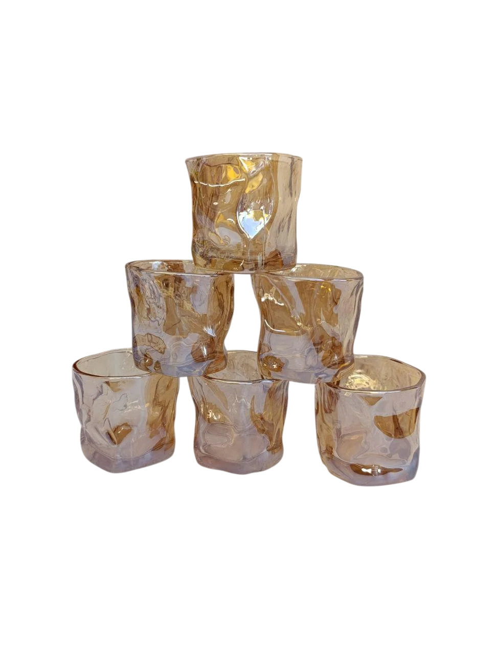 Набор стаканов для виски S&T 768-18 стеклянных 6 шт. 260 мл Янтарный (768-18)