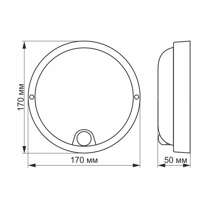 Cвітильник LED Videx 12W 5000K BHR-125W-SP ІК IP54 зовнішній вуличний з датчиком сенсорний Білий - фото 5