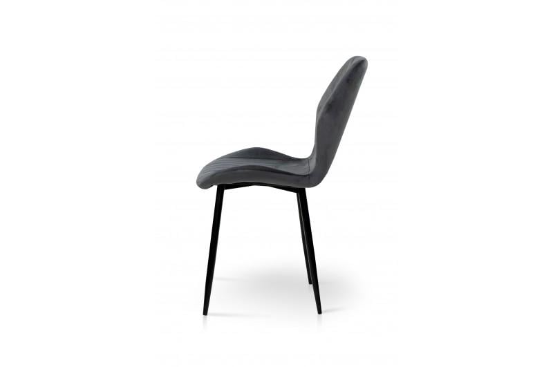 Кухонний стілець Мікс Меблі Leon велюр Сірий кварц/Чорний - фото 3