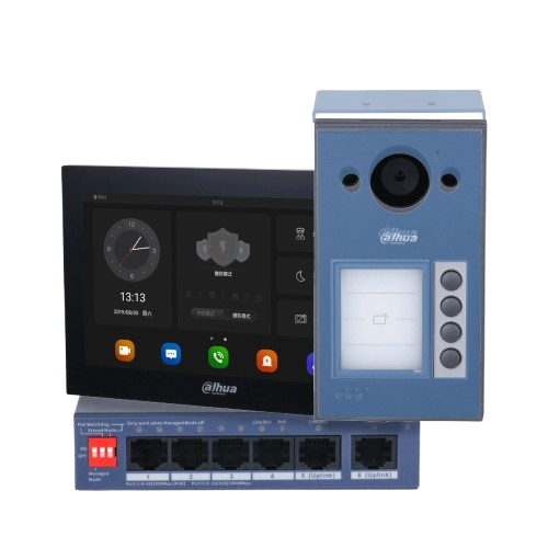 Видеодомофон Dahua KIT TOP - V3 10" Wi-Fi microSD до 256Гб Черный (31153398)