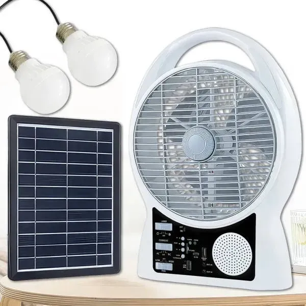 Вентилятор портативный аккумуляторный Solar USB/Bluetooth/MP3/FM-радио с LED подсветкой/2 скорости 6 Вт 5500 мАч (35973435) Вентилятор портативный аккумуляторный Solar USB/Bluetooth/MP3/FM-радио с LED подсветкой/2 скорости 6 Вт 5500 мАч (35973435)