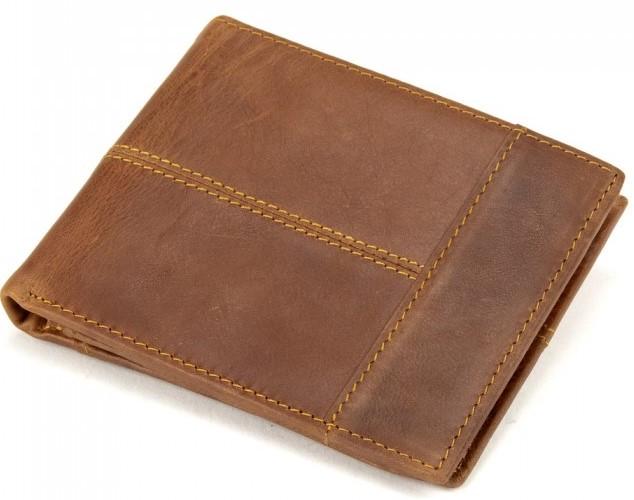 Портмоне кожаное мужское Tiding Bag Коричневый (S8064B)