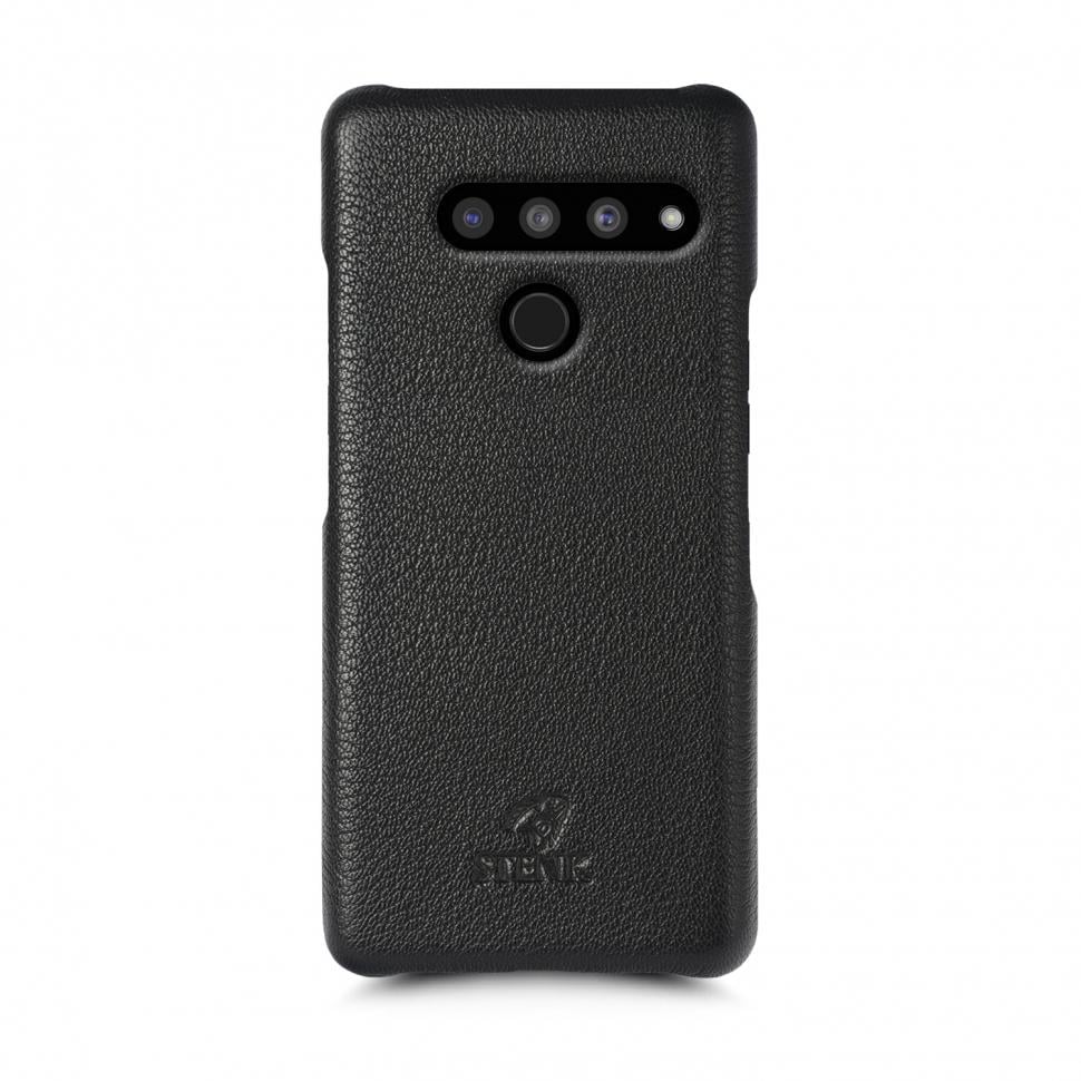 Кожаная накладка Stenk Cover для LG V50 ThinQ Черная (69309)
