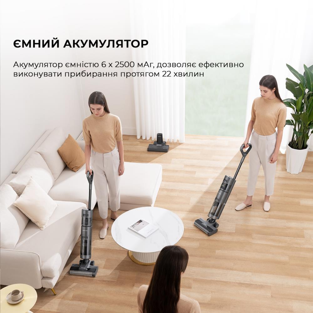 Пилосос акумуляторний миючий DREAME Wet&Dry Vacuum Cleaner H11 Core HHR21A Black - фото 10 Пилосос акумуляторний миючий DREAME Wet&Dry Vacuum Cleaner H11 Core HHR21A Black - фото 10