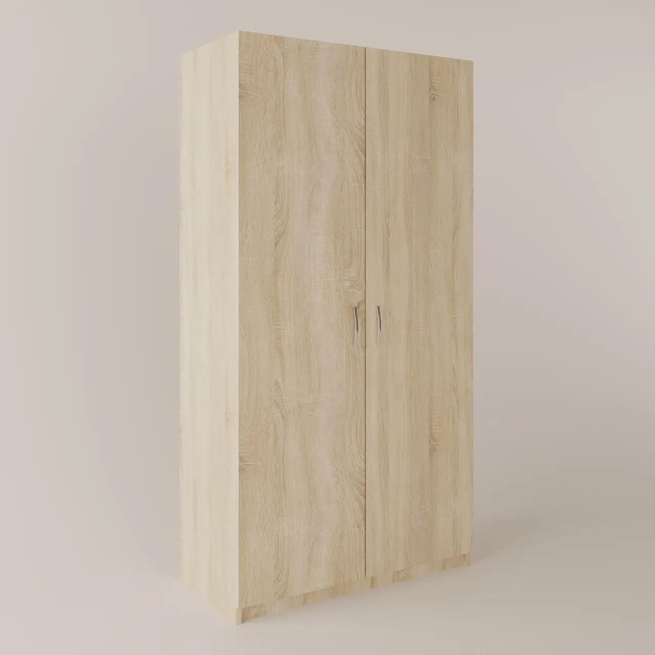 Шкаф для одежды с полками и штангой 100 см 1950х1000х520 мм Дуб cонома - фото 2