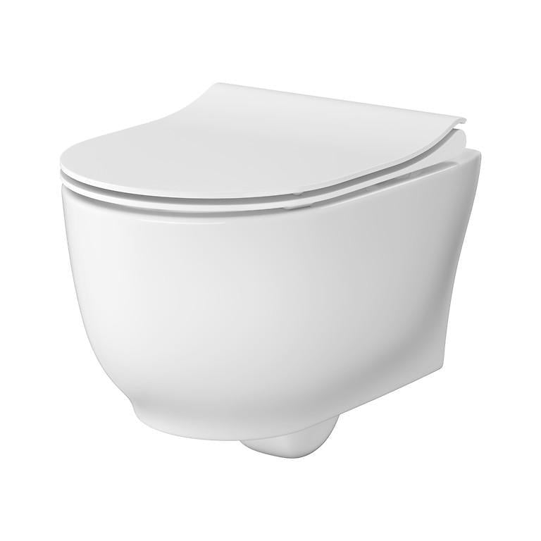Унитаз подвесной Cersanit CET С190 Luna Clean On с дюропластовым сиденьем Soft Close (000032222) Унитаз подвесной Cersanit CET С190 Luna Clean On с дюропластовым сиденьем Soft Close (000032222)