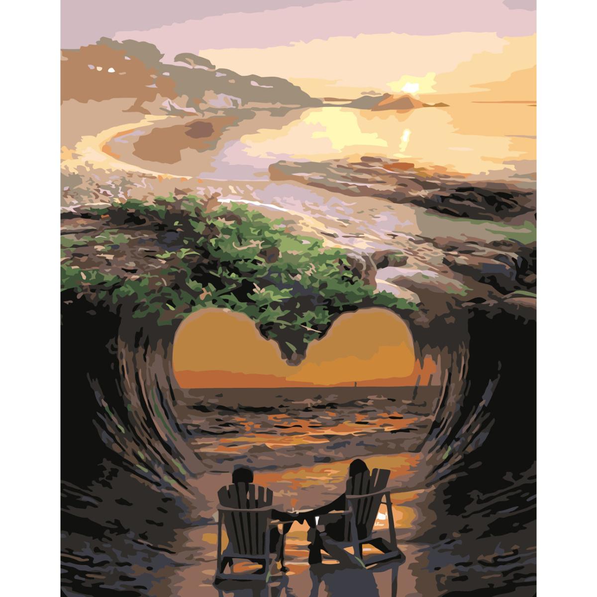 Картина за номерами Strateg Преміум Море кохання 40x50 см (SY6720) Картина за номерами Strateg Преміум Море кохання 40x50 см (SY6720)