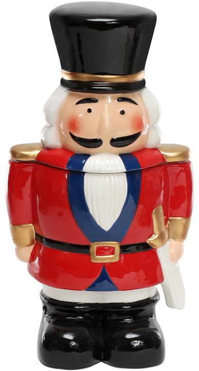 Банка для сладостей Щелкунчик 1,5 л керамика Красный