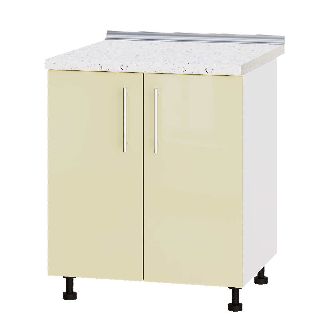 Шкаф нижний Эверест Модерн модуль Низ Н82-700 70х47х85 см Ваниль глянец/Белый (03107)