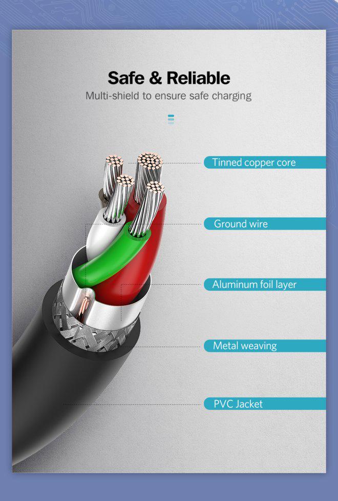 Кабель UGREEN US286 Type-C 18W Black (50997) - фото 11 Кабель UGREEN US286 Type-C 18W Black (50997) - фото 11