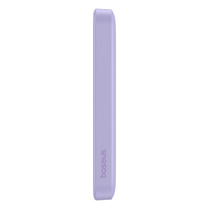 Повербанк BASEUS Magnetic Mini 5000mAh 20W с беспроводной зарядкой Qi 15W Purple (P10022107513-00) - фото 5