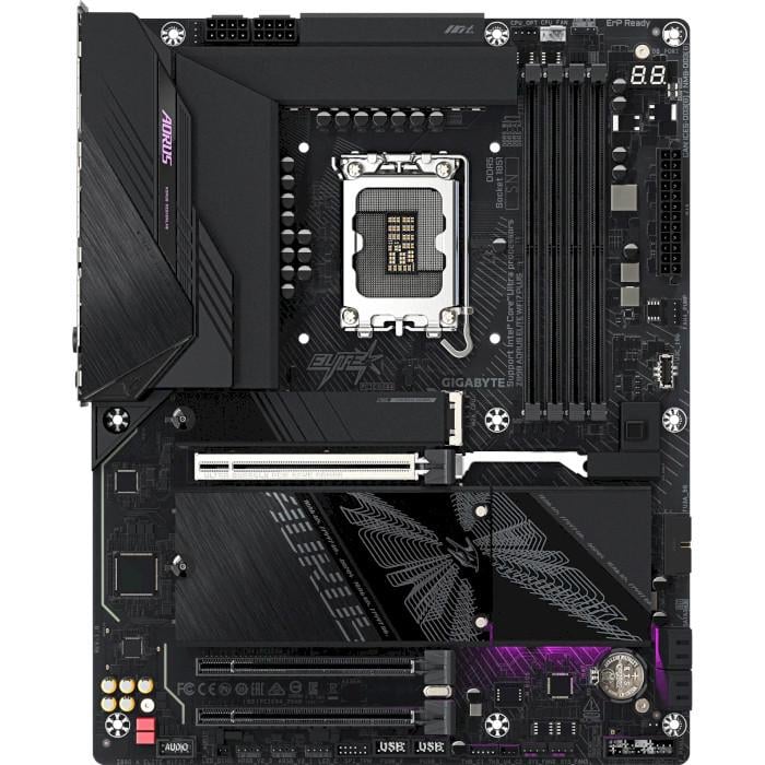 Материнская плата Gigabyte Z890 AORUS ELITE WIFI7 PLUS ATX sLGA1851 Intel Z890 4xDDR5 4xM.2 4xSATA DP USB4 5GbE Black (35227283)
