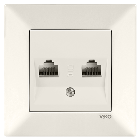 Розетка 2-а комп'ютерна Viko Meridian Кремовий (1618369733)