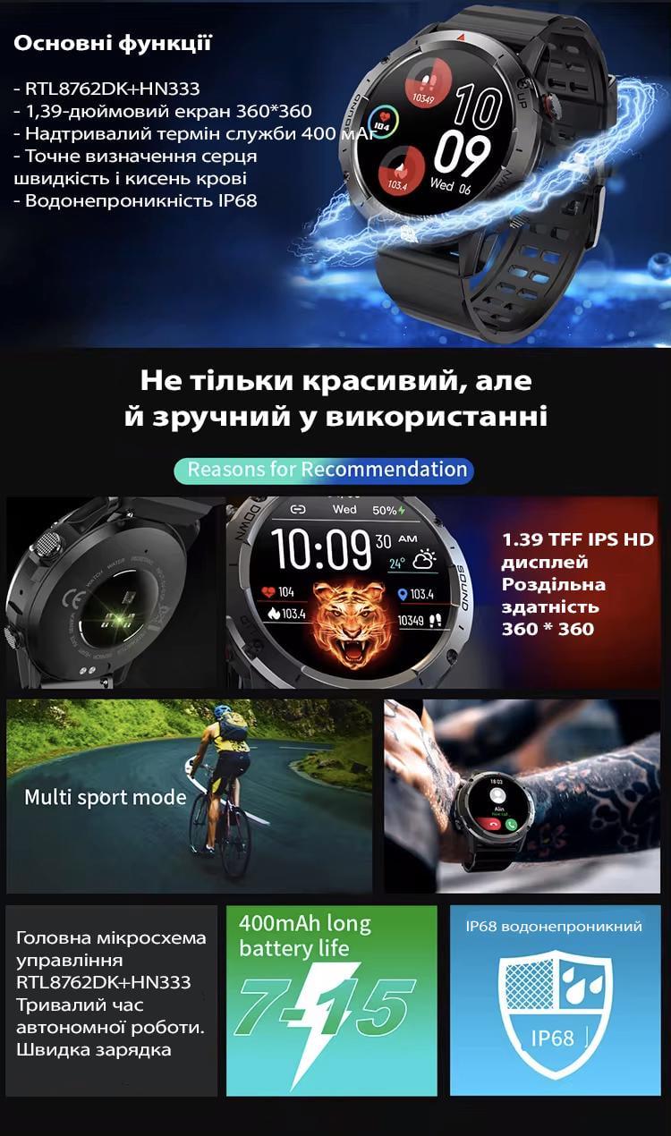 Смарт-часы водостойкие Lemfo NX9 PRO - фото 9