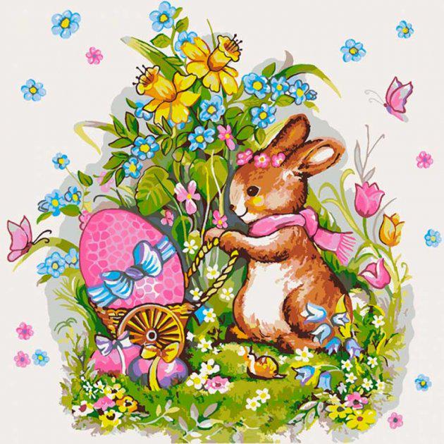 Картина по номерам Идейка Пасхальный помощник 40x40 см (skl-КНО4113)