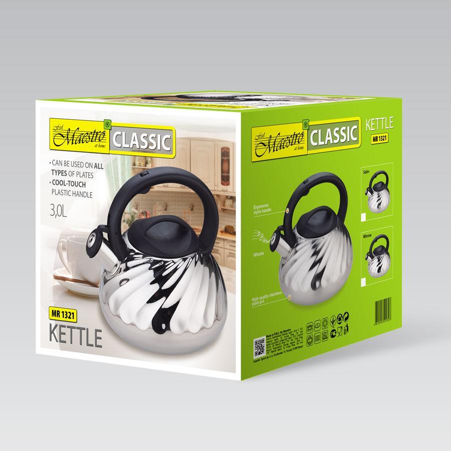 Чайник для плиты Maestro со свистком 3 л (MR-1321) - фото 4 Чайник для плиты Maestro со свистком 3 л (MR-1321) - фото 4