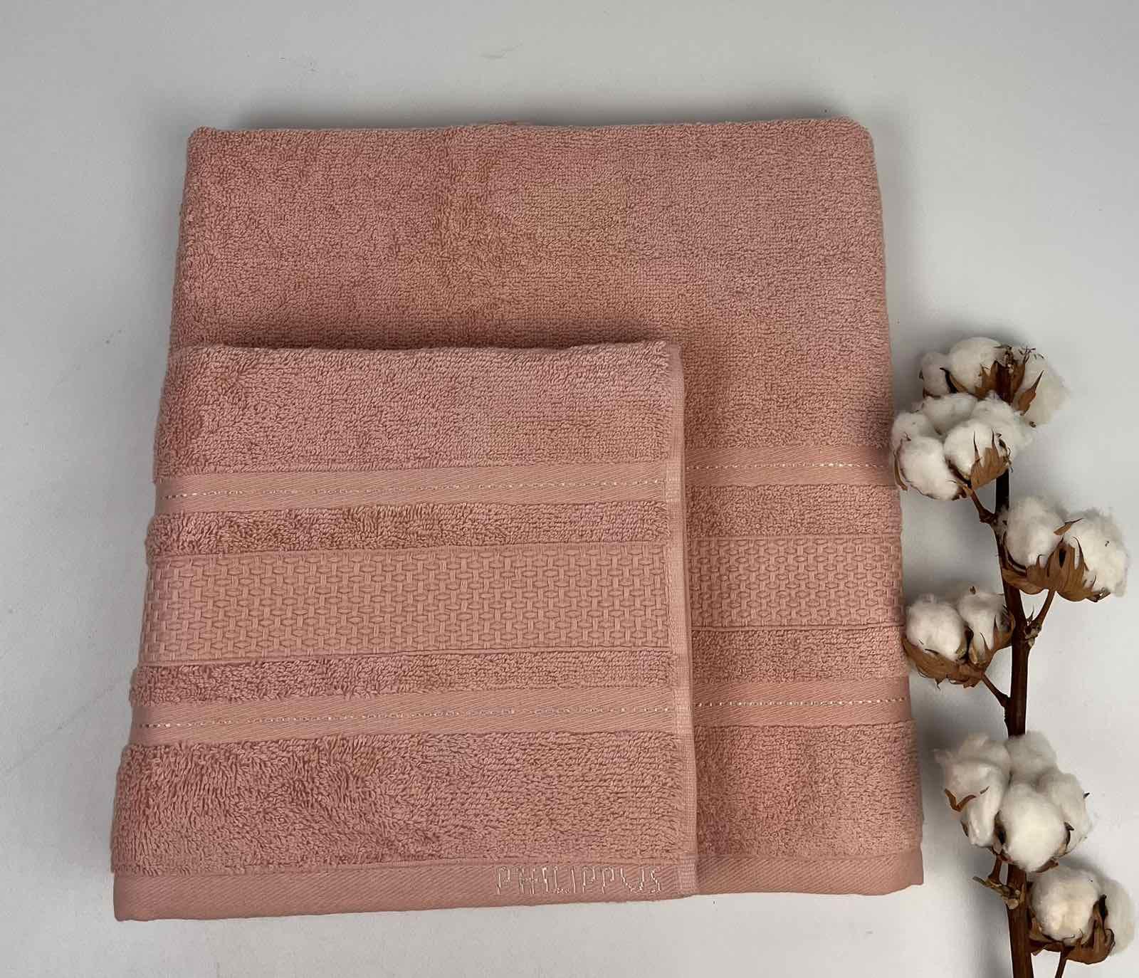 Набор полотенец Philippus Collesium Cotton Melissa ЕA055 2 шт. 70x140 см Персиковый (CN31934)