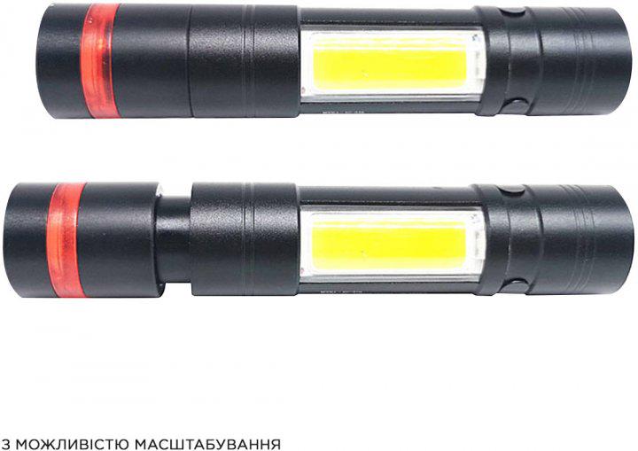 Фонарь ручной Quantum Assistant QM-FL1030 3W LED COB с USB с функцией Power Ban K Черный (52276) - фото 3