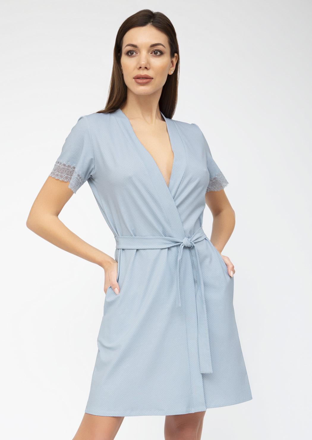 Халат домашний №1178 Roksana 16508 XXL Голубой