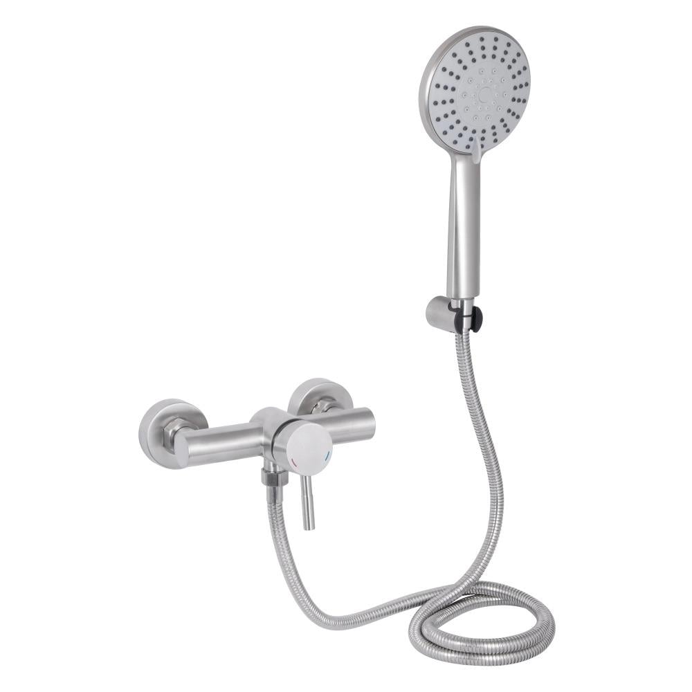 Змішувач для душу Lidz Aria 010 Nickel із душовим гарнітуром (LDARI010NKS43361)