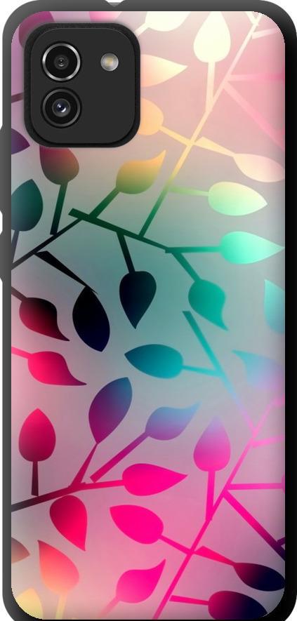 Чехол на Samsung Galaxy A03 A035F Листья (2235b-2499-42517)