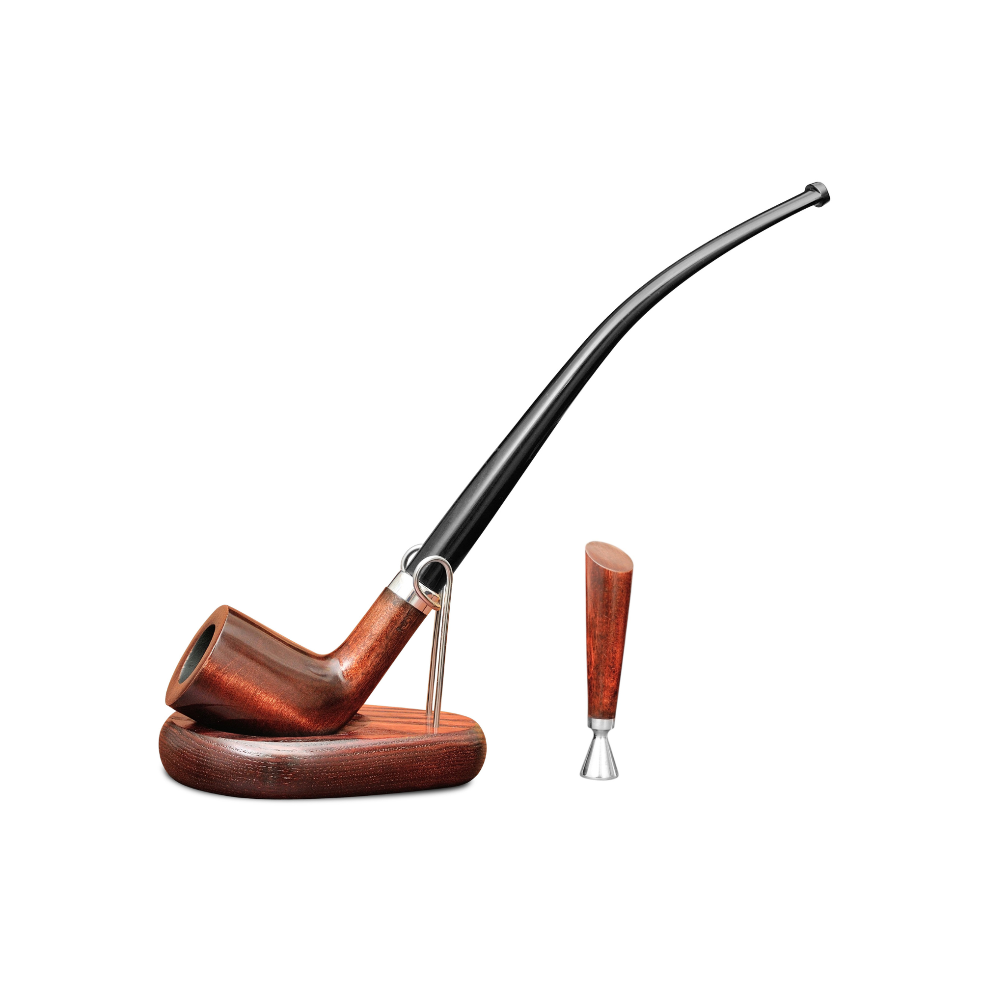 Трубка курительная для курения табака из дерева груши с подставкой и тампером (31033779)