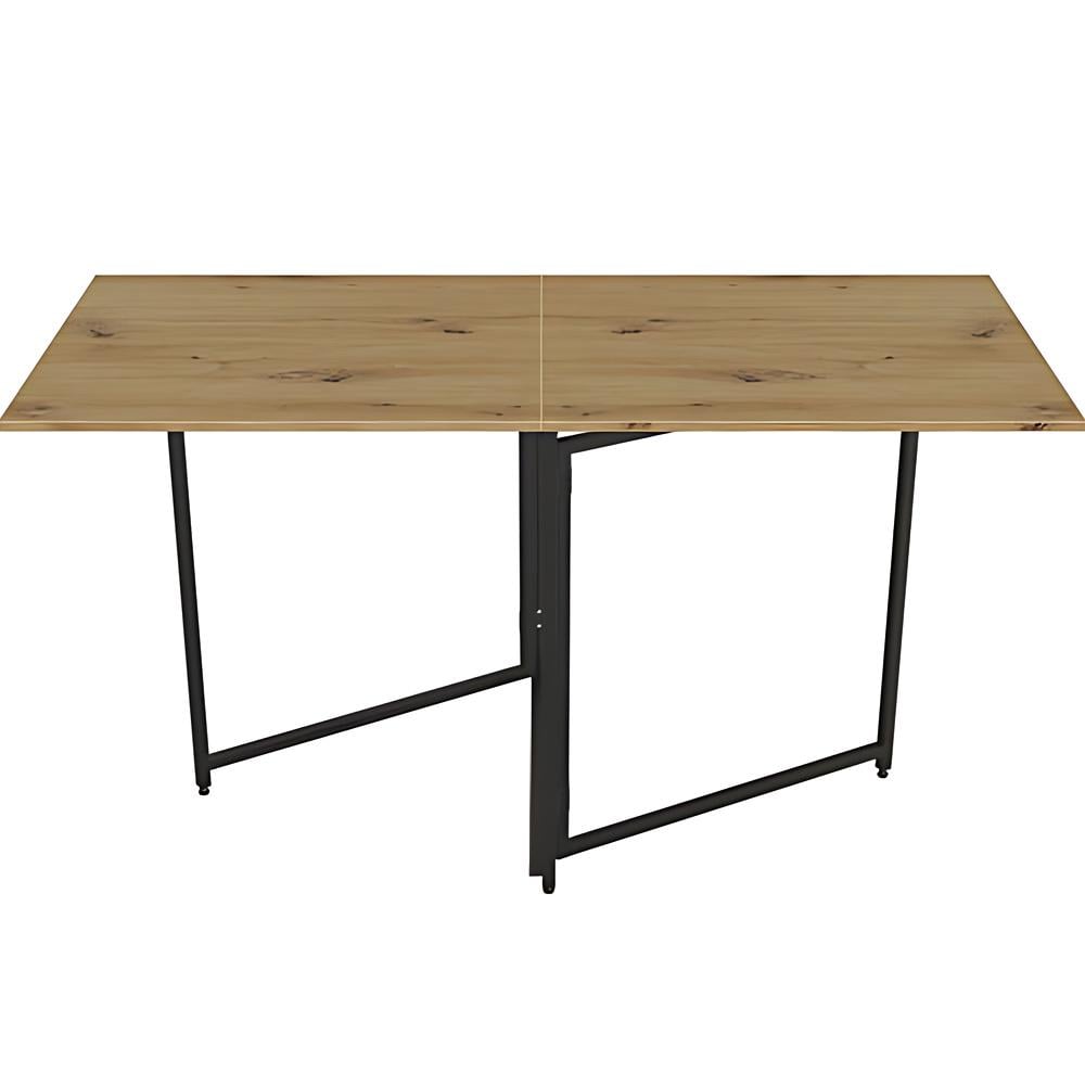 Стіл-книжка трансформер Ferrum-decor Панама метал/ДСП 16 мм 75x148x68 см Чорний/Дуб Артізан (FRD-106832) - фото 1