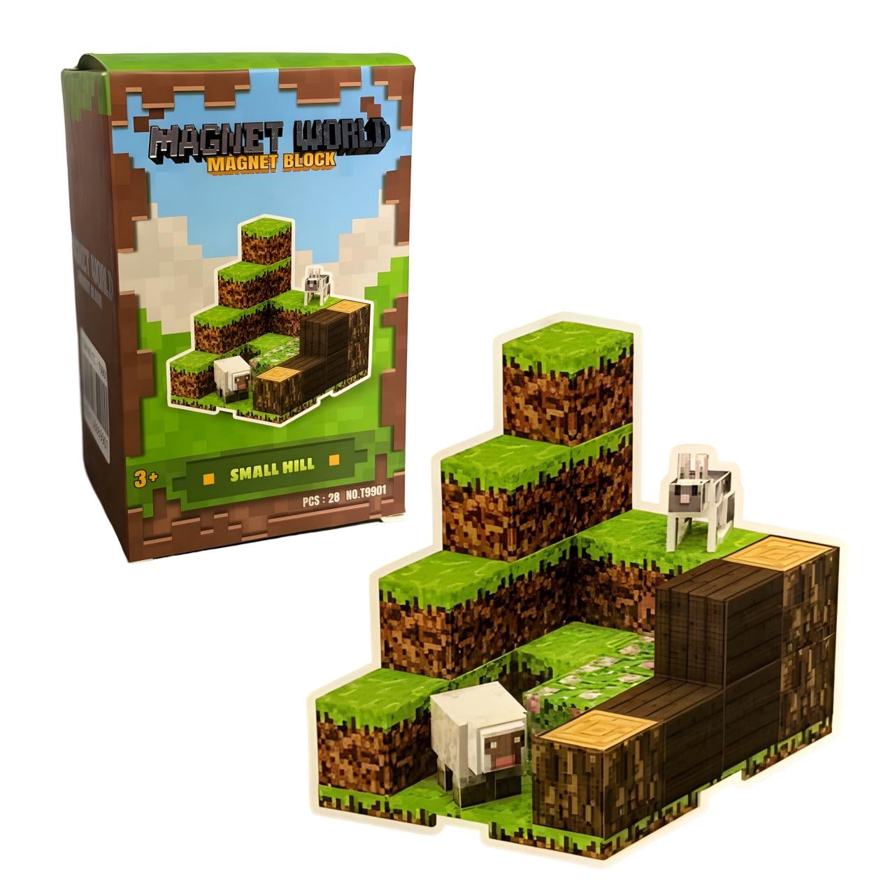 Конструктор дитячий магнітний Minecraft Маленький пагорб 28 дет. (Т9901)