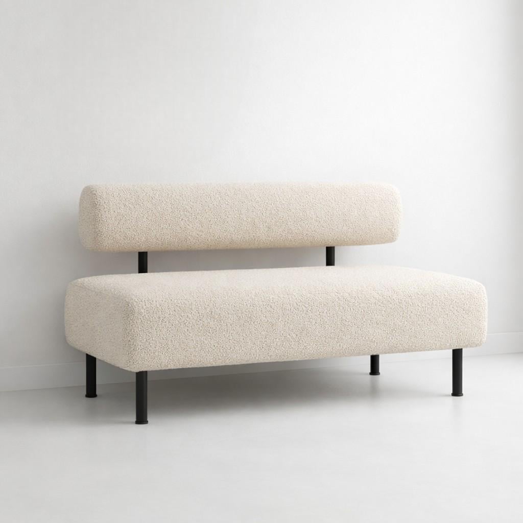 Диван компактный Tobi Sho Люмо 1500х540х750 мм букле Alpaca Айвори/04