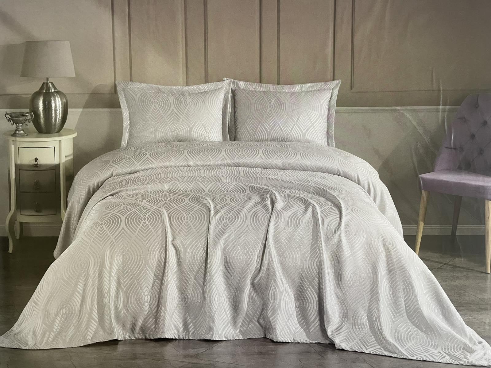 Покривало Moda Box Serena 240х260 см з наволочками Krem (CN37450) - фото 2 Покривало Moda Box Serena 240х260 см з наволочками Krem (CN37450) - фото 2