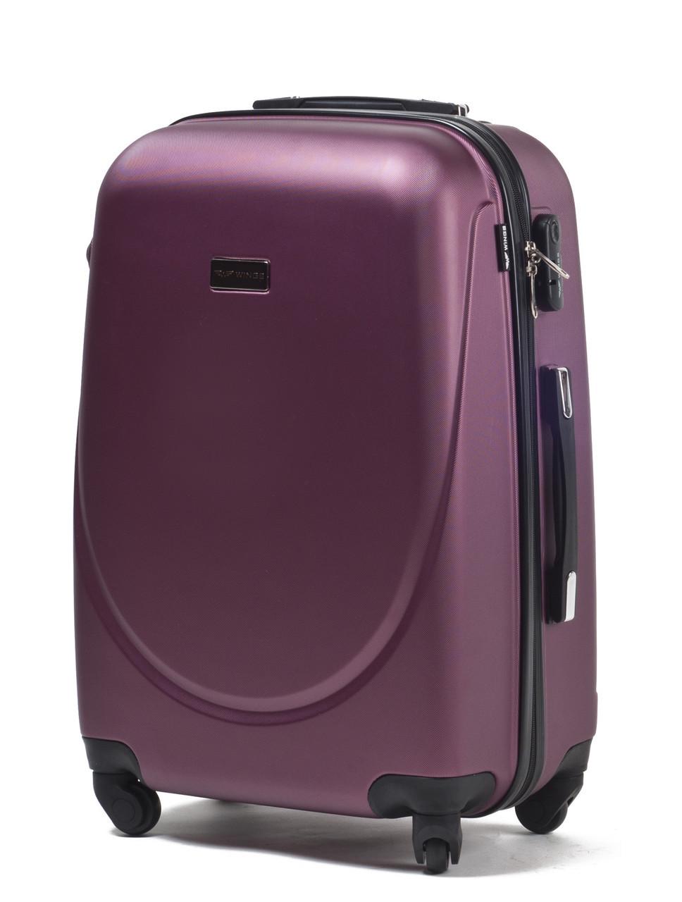 Чемодан Wings 310 средний 65х44х27 см 62 л пластиковый на 4 колесах Бордовый