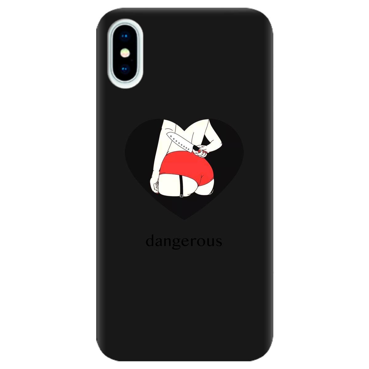 Силиконовый чехол Zorrov для Apple iPhone X - Dangerous (10290050153033662)