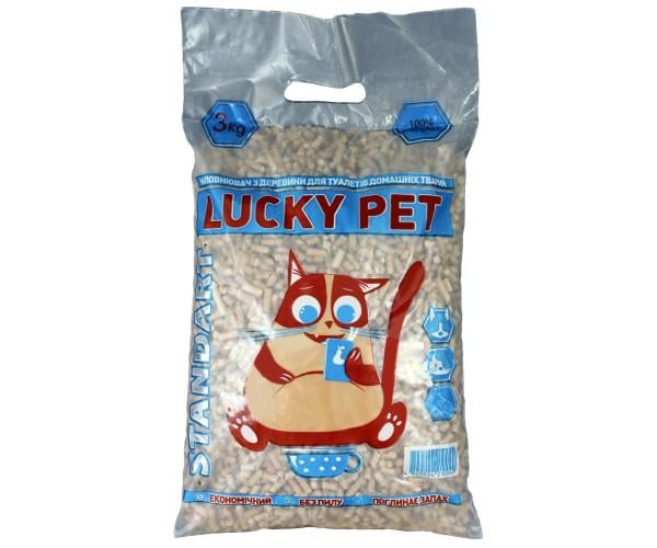 Наполнитель древесный Lucky Pet Standart для туалетов домашних животных 3 кг (38259)